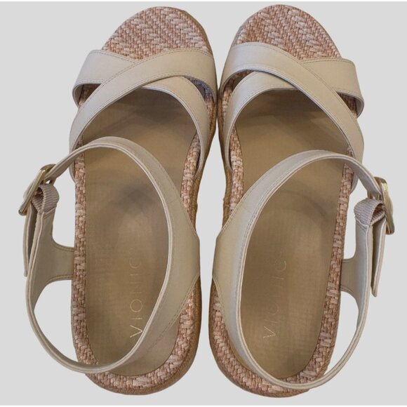 Vionic Mar Size 7.5 Strappy Platform Sandal - Cream NWOB $135 - Picture 8 of 12